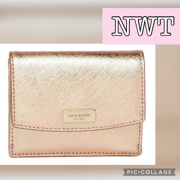 kate spade Handbags - 💎NWT💎Kate Spade🎉HP🎉compact Rose Gold Wallet